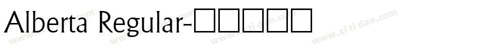 Alberta Regular字体转换